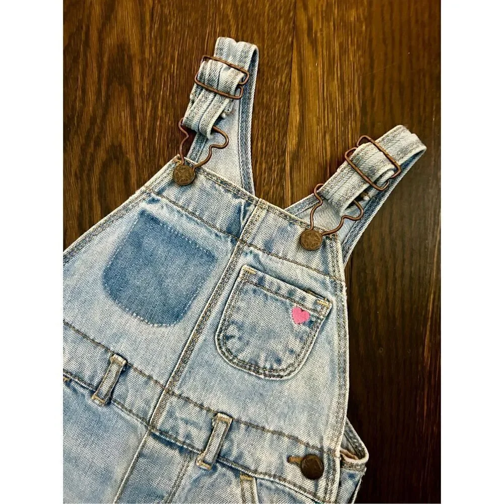 OSHKOSH B’Gosh Toddler Girls 18-24 Months Denim Overalls